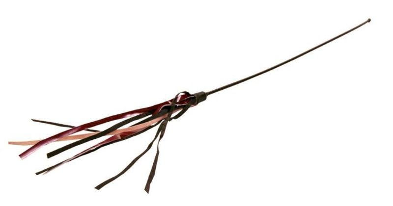 Kattvippa med läderband, 65 cm