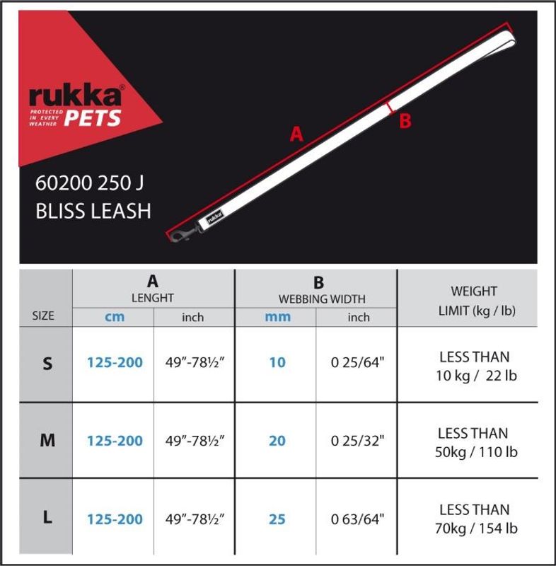 Rukka Bliss Leash Black