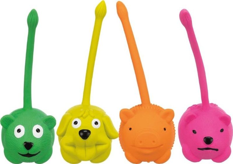 Latexdjur med svans, ø 6 cm