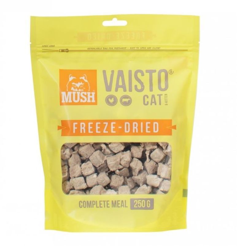Mush Vaisto CAT Freeze-dried Gul (Kyckling-Nöt 250g)