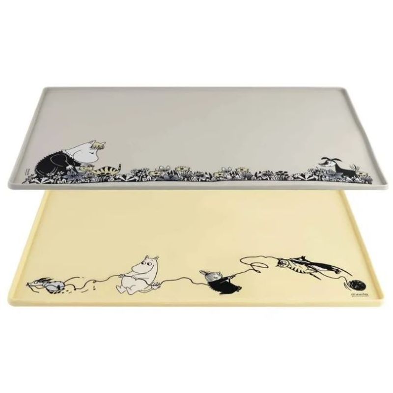 Mumin Silikon Underlägg till Matskål (Grå 60-40cm)