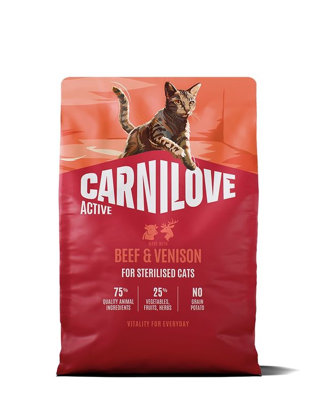 Carnilove Cat Active Sterilised Nötkött & Vilt