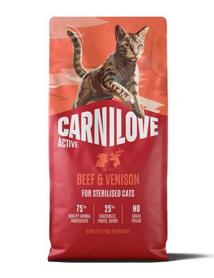 Carnilove Cat Active Sterilised Nötkött & Vilt