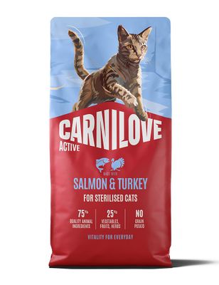 Carnilove Cat Active Sterilised Lax & Kalkon