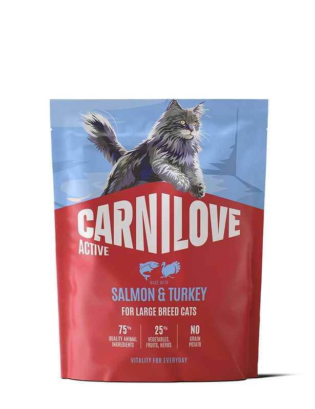Carnilove Cat Active Large Breed Lax & Kalkon
