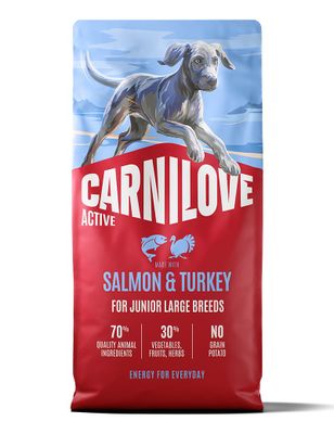 Carnilove Dog Active Junior Large Lax & Kalkon