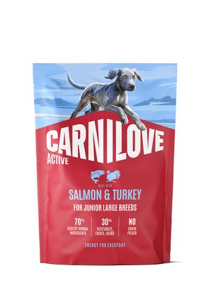 Carnilove Dog Active Junior Large Lax & Kalkon