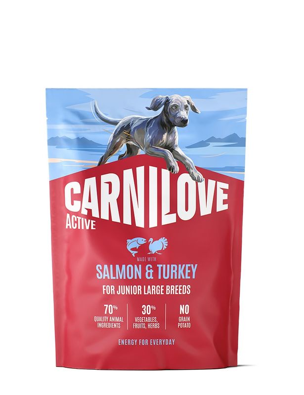 Carnilove Dog Active Junior Large Lax & Kalkon
