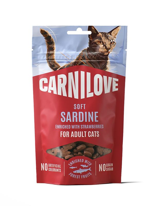 Carnilove Cat Soft Snack Sardin & Jordgubb 50 g
