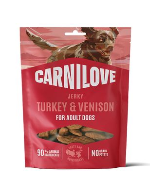 Carnilove Dog Jerky Kalkon & Vilt 100 g