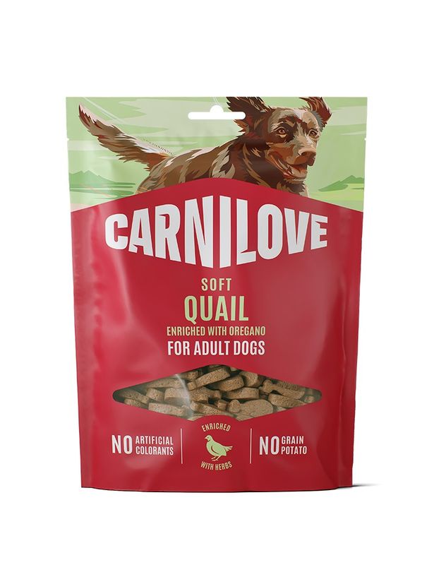 Carnilove Dog Soft Snack Vaktel & Oregano 200 g