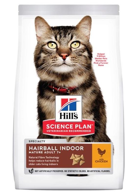 Hills Science Plan Feline Mature Hairball Indoor Chicken