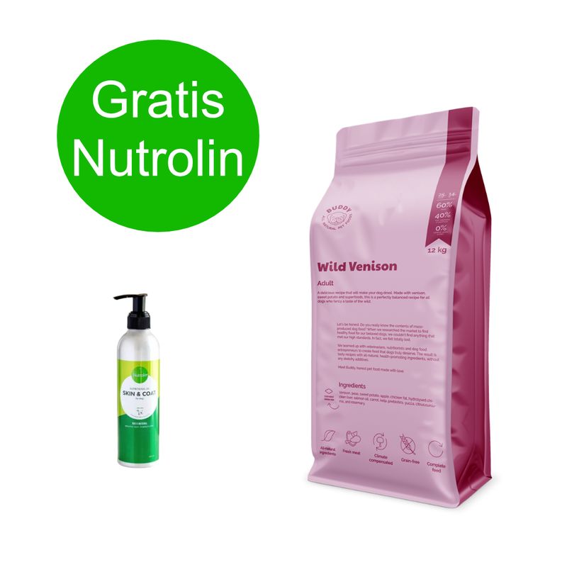 Buddy Wild Venison 12kg + Gratis Nutrolin 265ml