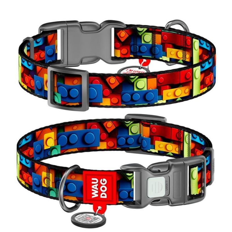 WAUDOG Hundhalsband Nylon Blocks