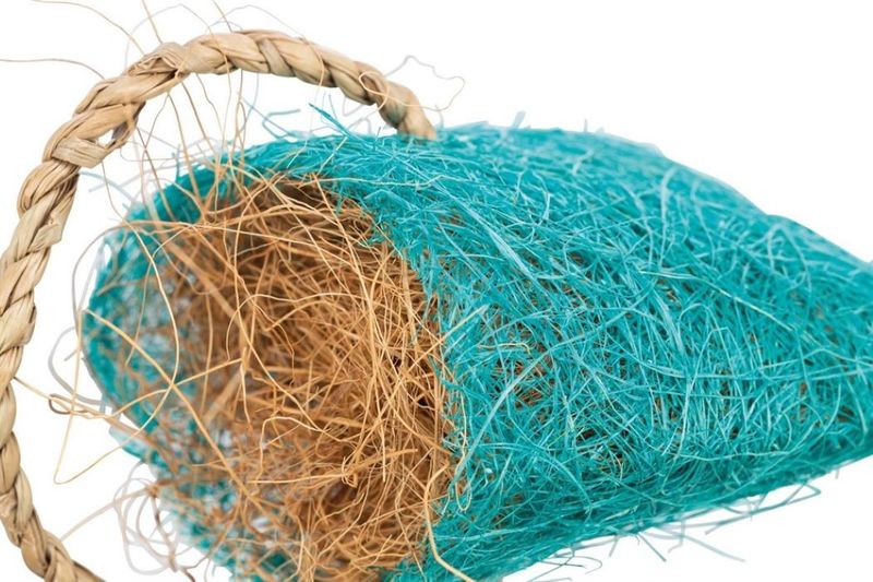 Snackspåse med kokosfibrer 10x13 cm Blå