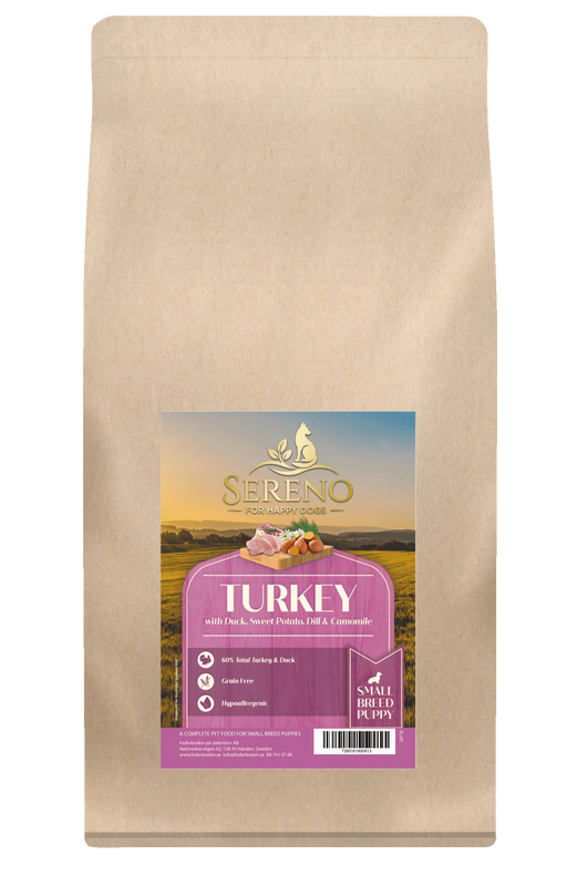 Sereno Grain Free Puppy Small Breed Kalkon med Anka