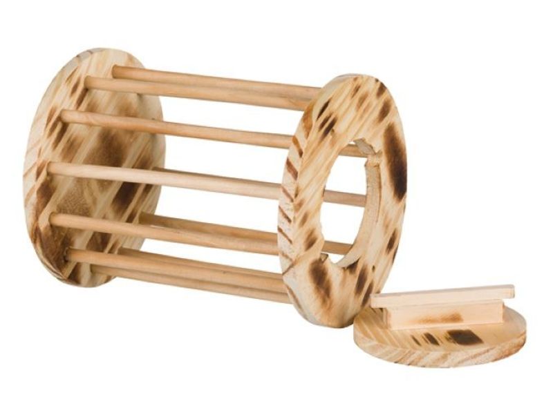 Höhäck hörulle med lock i trä ø15x19cm