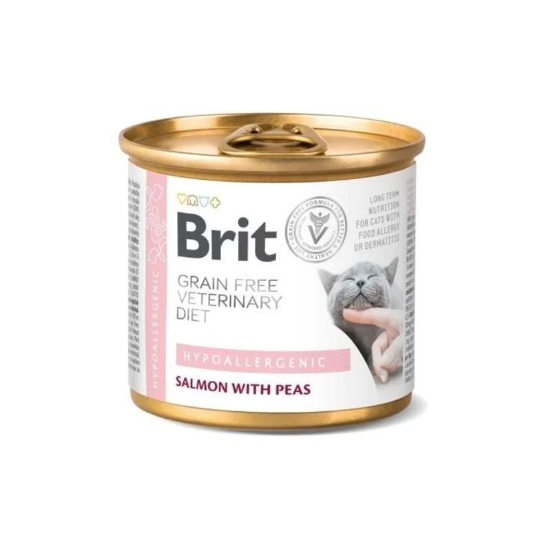 Brit Veterinary Grain Free Diet Cat Cans Hypoallergenic 200 g