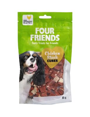 FourFriends Dog Chicken Steak Cubes 85g