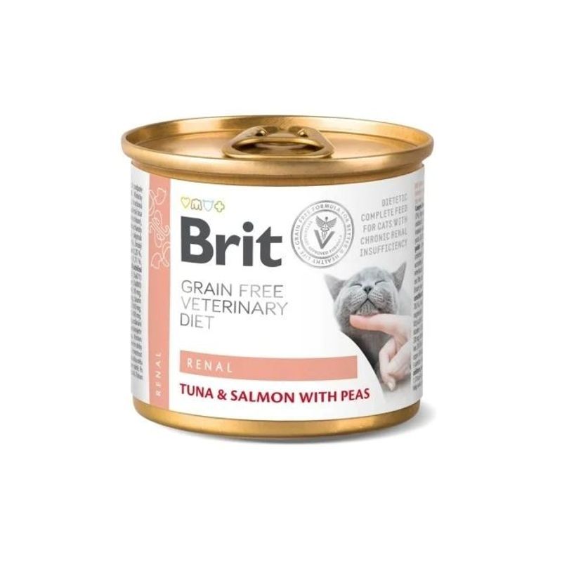 Brit Veterinary Grain Free Diet Cat Cans Renal 200 g