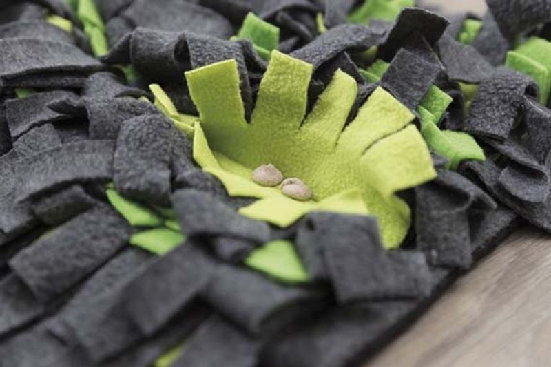 Aktivitetsfilt Sniffing Carpet 27x20cm grå/grön