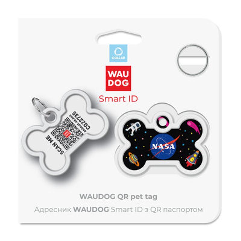 WAUDOG Smart ID Bricka för Hund & Katt NASA Ben 40mm