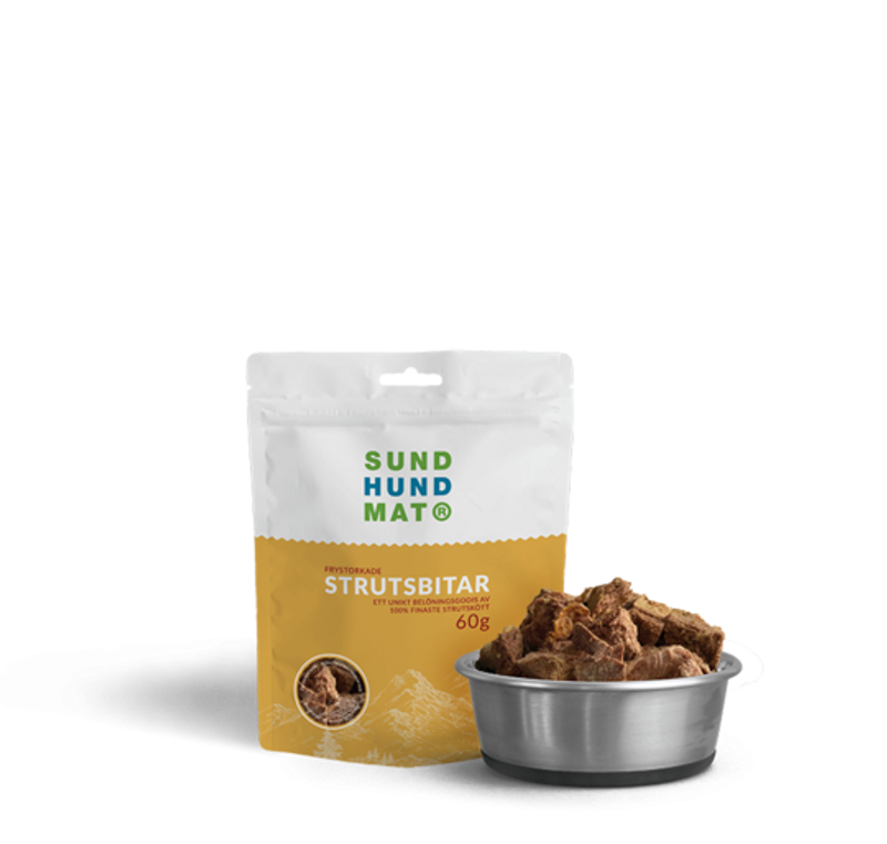 SHM Frystorkade Strutsbitar 60g