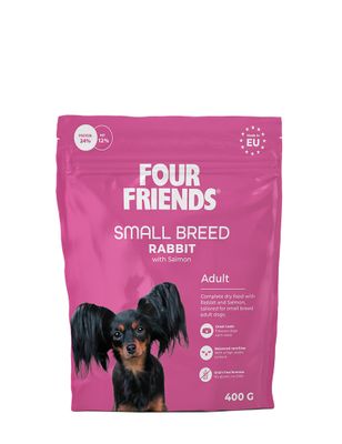 FourFriends_torrfoder_hund_Small_Breed_Rabbit_400g
