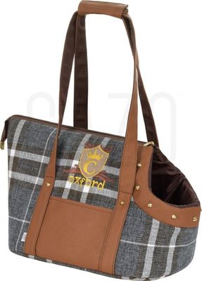 CAZO Hundväska Oxford Läder & Tweed (30 x 40 x 24cm)