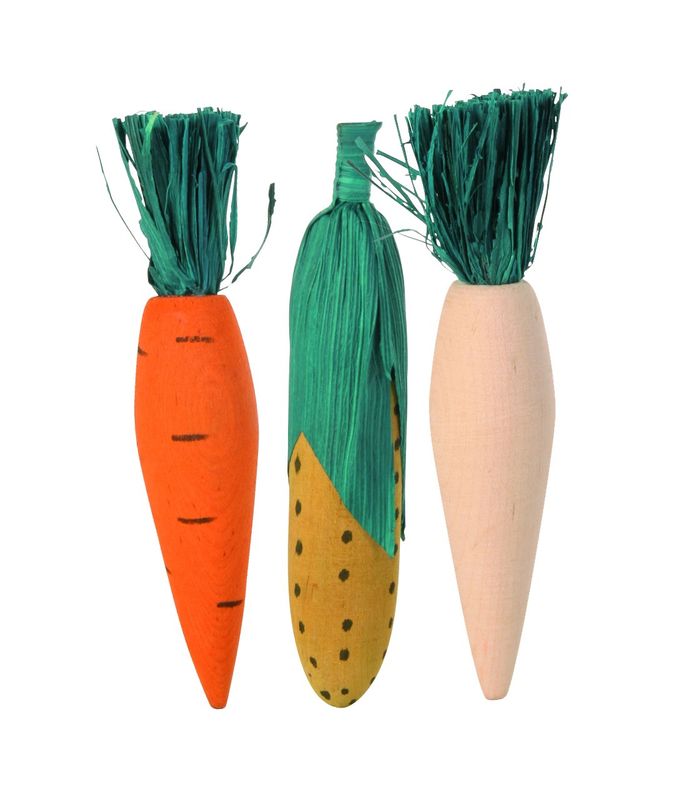 Gnagarträ med halm 3-pack