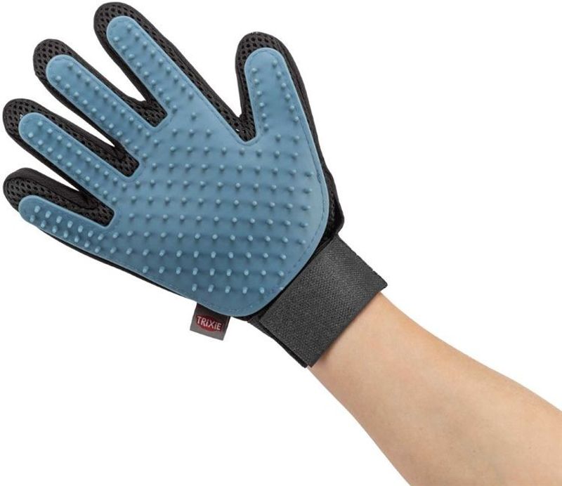 Pälsvårdshandske, höger, 16x24 cm, blå