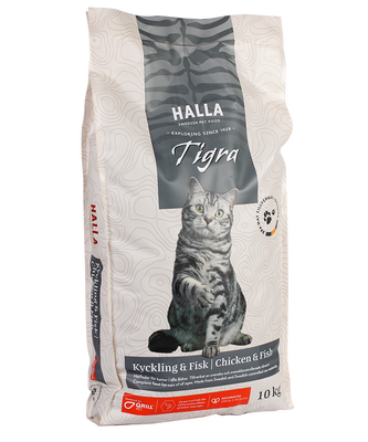 Halla Tigra Kattfoder Kyckling & Fisk