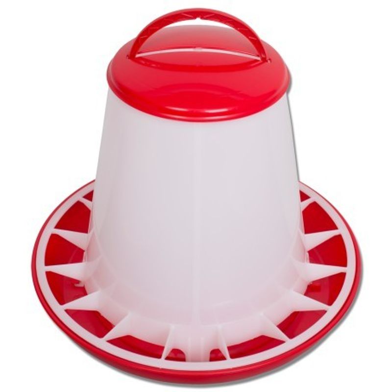 Foderautomat 6kg Vit och röd