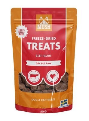 MUSH Treats Frystorkad Nöthjärta 50 g