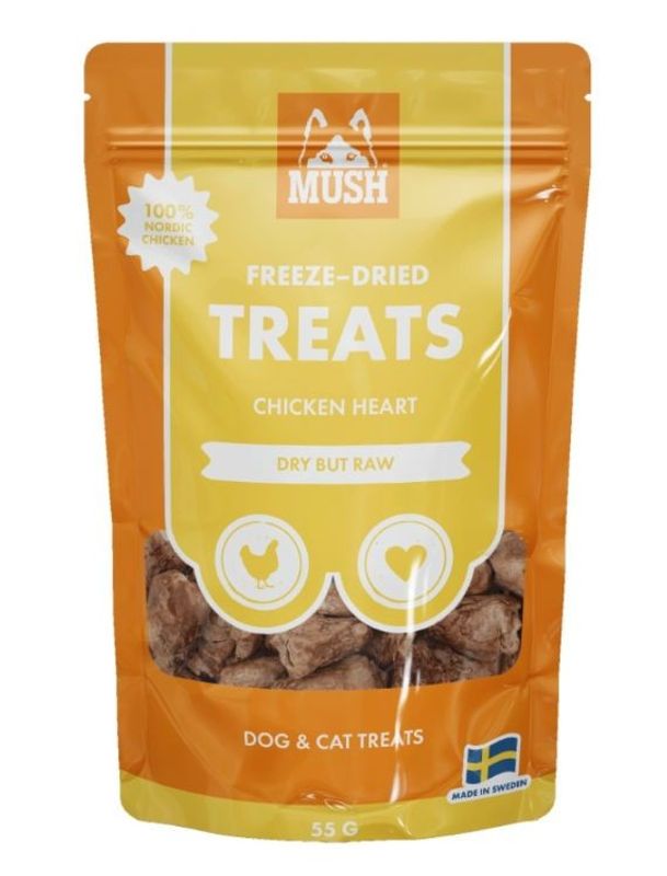 MUSH Treats Frystorkad Kycklinghjärta 50 g