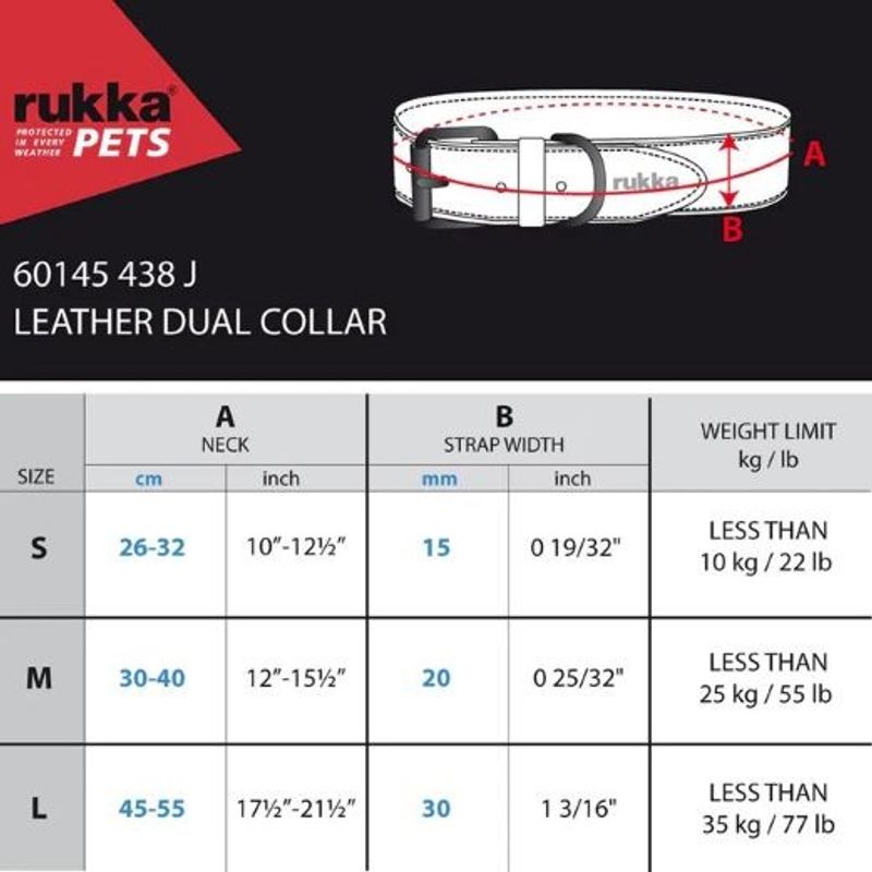 Rukka Leather Dual Collar Svart