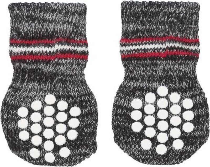 Hundsocka 2-pack non-slip Grå