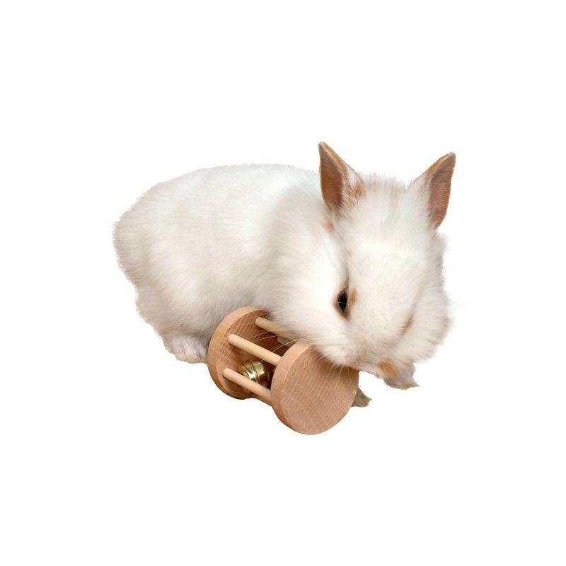 Gnagarrulle Trä Med Bjällra 5x7cm