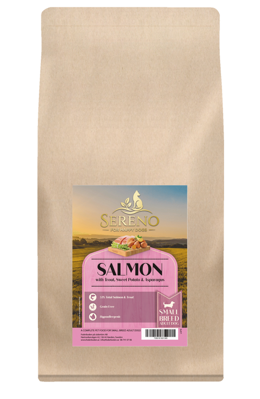 Sereno Grain Free Adult Small Breed Lax med Öring