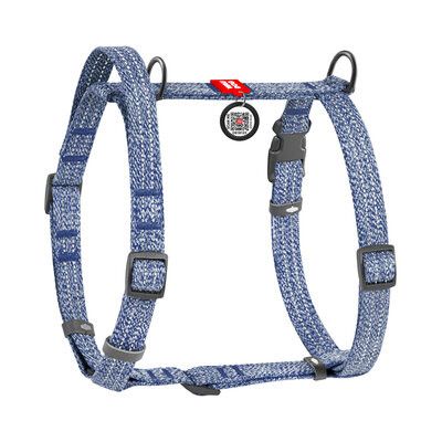 WAUDOG Re-Cotton H-Sele med Handtag Marinblå