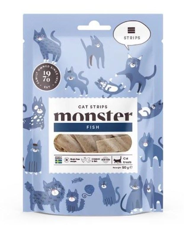 Monster Cat Strips Fish 50 g