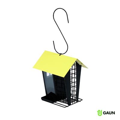 Målad Fågelmatare i metall