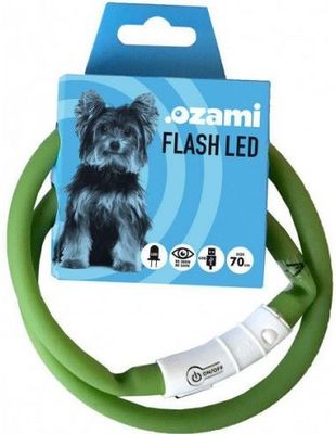 Halsband Flash LED Grön (70cm)