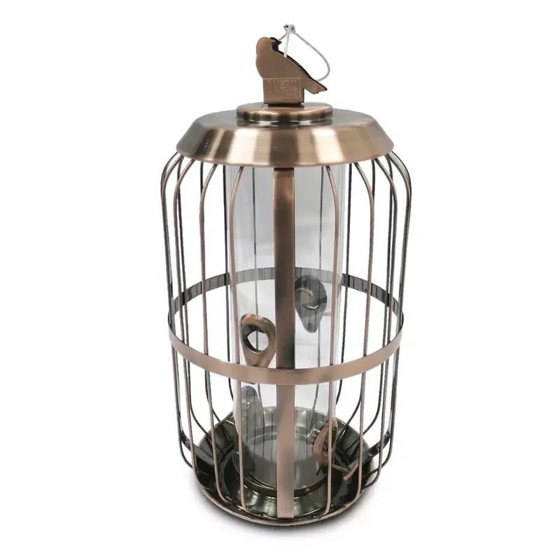 Vildfågelmatare för småfåglar i metal med bur 41.6x22x22cm