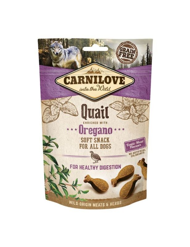 CarniLove Dog Semi Moist Snack Quail with Oregano 200g