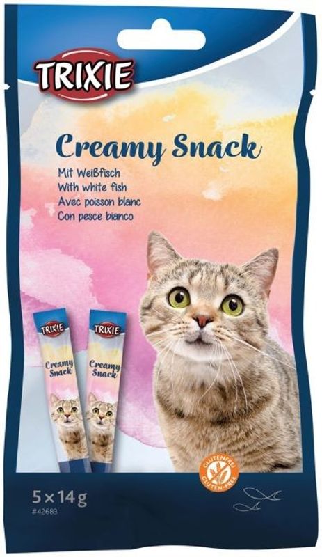 Creamy Snacks Vitfisk till Katt 5x14 g