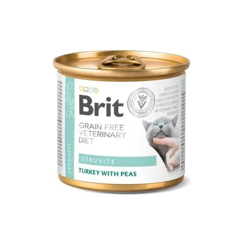 Brit Veterinary Grain Free Diet Cat Cans Struvite 200 g