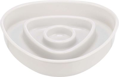 Slow Feed skål, plast/TPR, 0.35 l/15x15 cm, grå