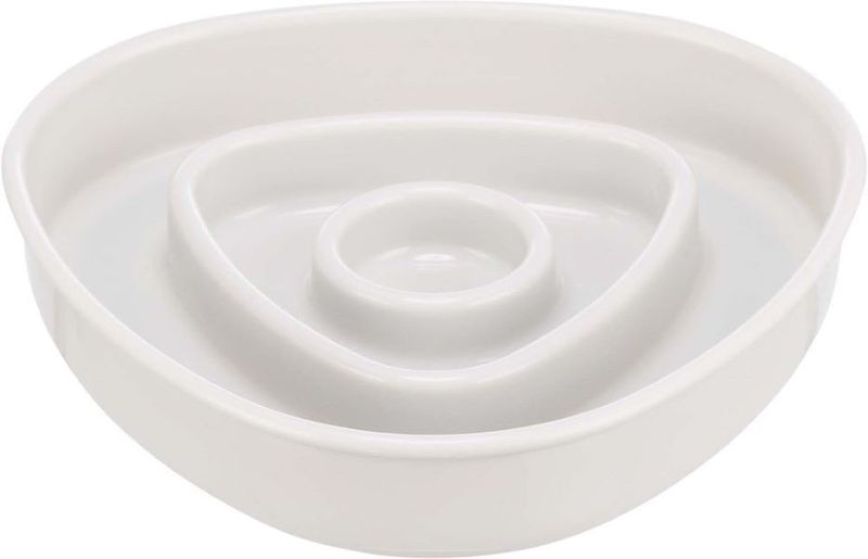 Slow Feed skål, plast/TPR, 0.35 l/15x15 cm, grå