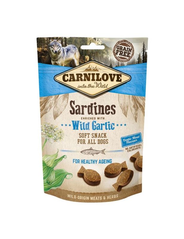 CarniLove Dog Semi Moist Sardines with Garlic 200g